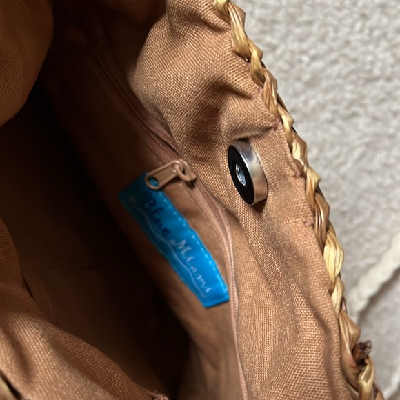 Blue Miami Straw Bag - Picture 3 of 3